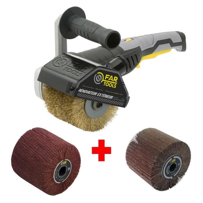 Rex120c renovative fartools + Synthetic fiber strip brush - Special wood and metal - Plane surfaces