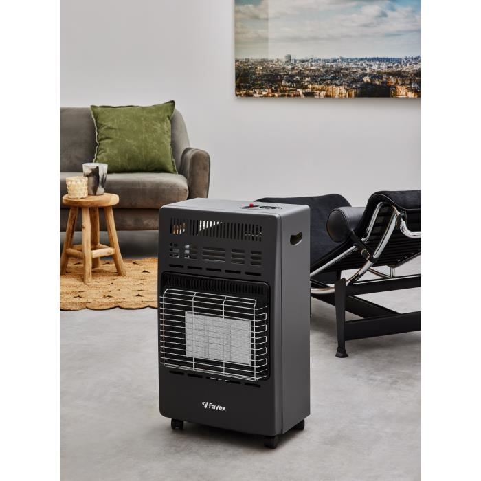KERN infrared auxiliary heating with butane gas - Piezo ignition - Heating surface up to 40 m² - 3 power levels