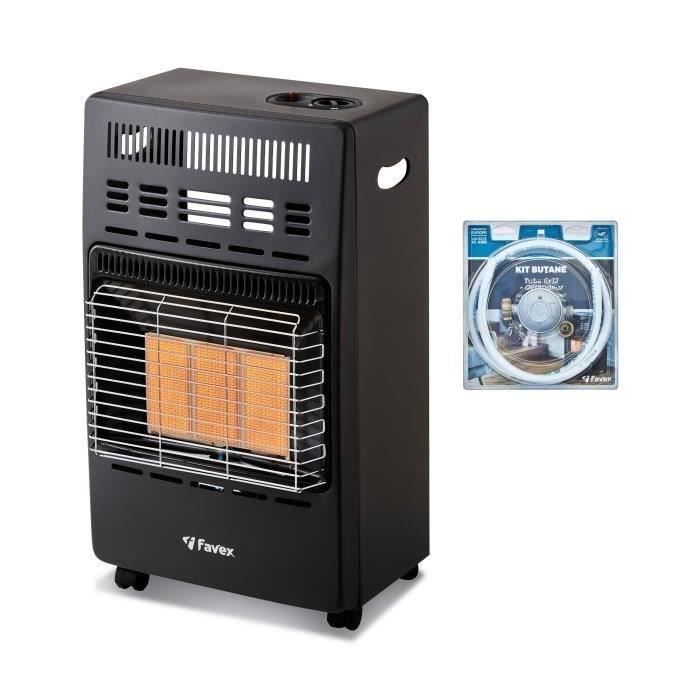 KERN infrared auxiliary heating with butane gas - Piezo ignition - Heating surface up to 40 m² - 3 power levels