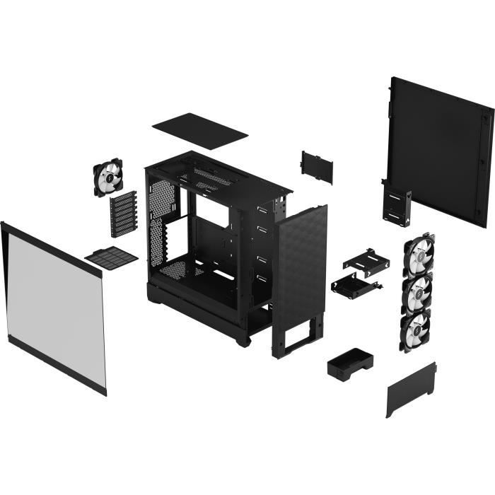 Fractal Design - Pop XL Air RGB Black TG - PC - Black case (FD -C -POR1X -06)
