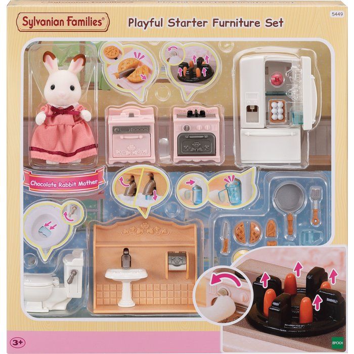The Cozy Cottage and Maman furnishings set - Sylvanian Families - 5449 - From 3 years old