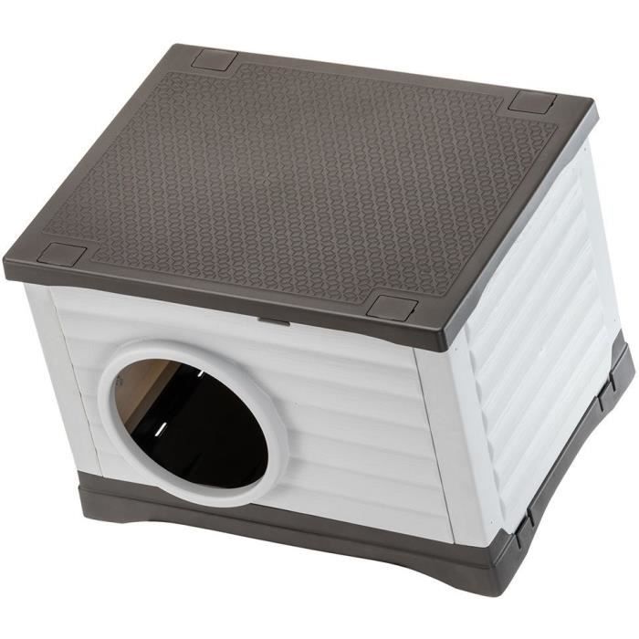 Niche - FERPLAST - PETVILLA 60 - 54 x 43 x 38.5 cm - White / Gray