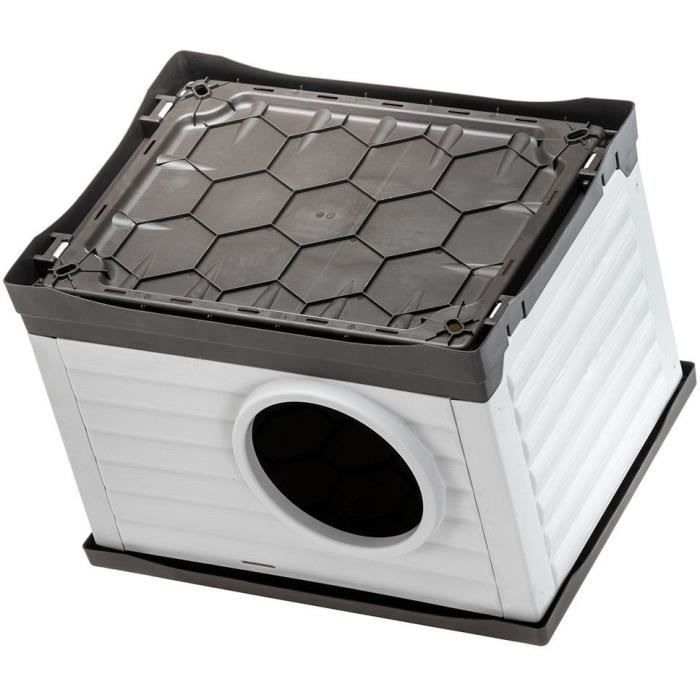 Niche - FERPLAST - PETVILLA 60 - 54 x 43 x 38.5 cm - White / Gray