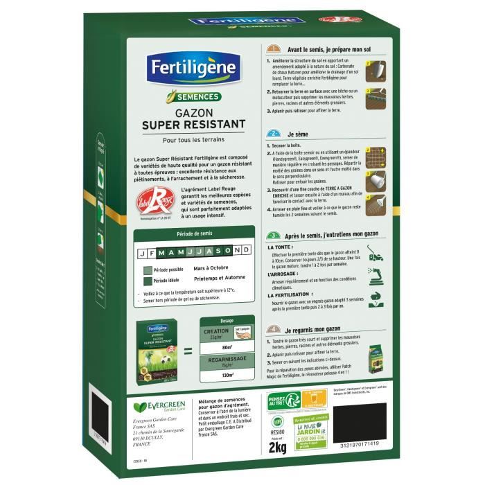 Fertiligene Super resistant grass all terrains - 2 kg