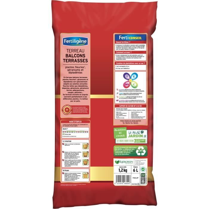 FERTILIGeNE - Soil balconies terraces 6L