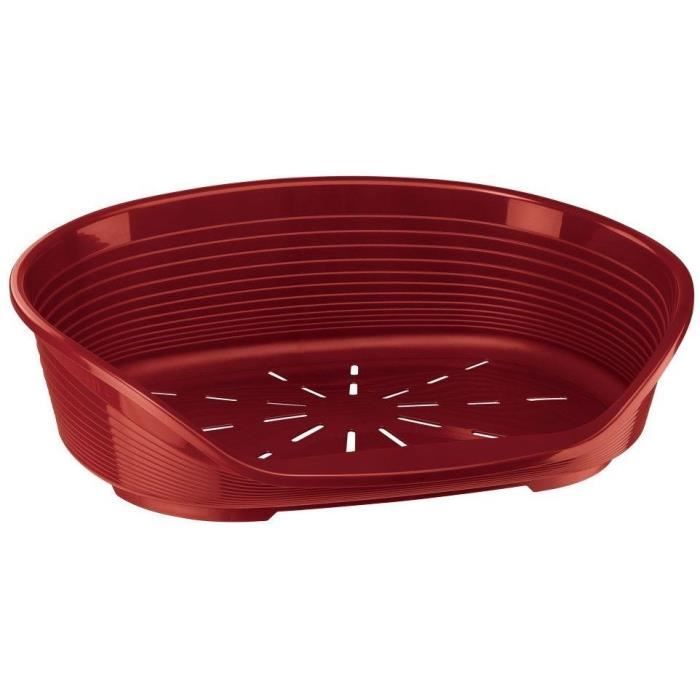 Basket - FERPLAST - SIESTA DELUXE 4 - Bordeaux - Oval - Interior - Non-slip