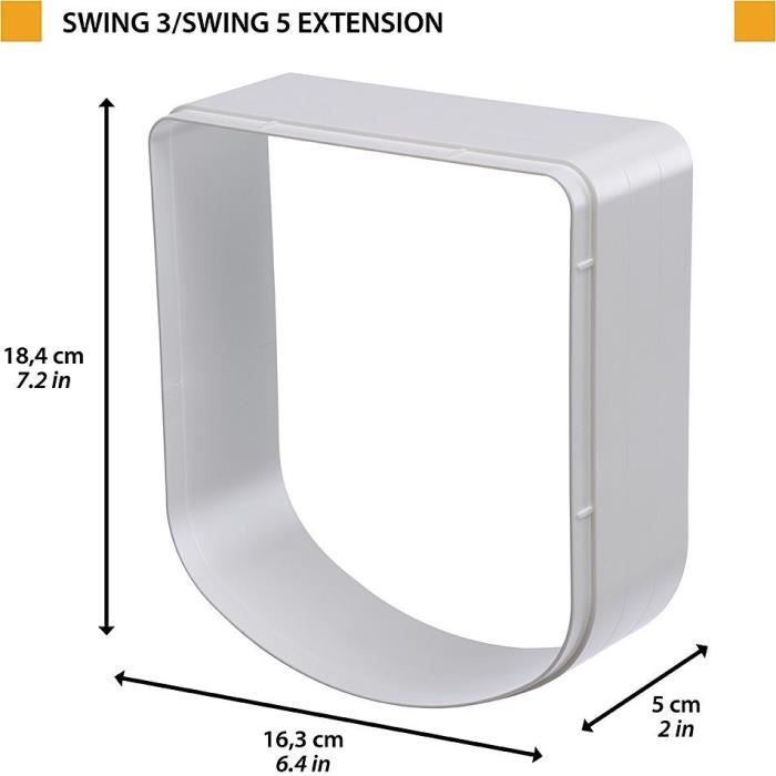 Extension tunnel - FERPLAST - For Swing 3/5 cat flaps - Gray