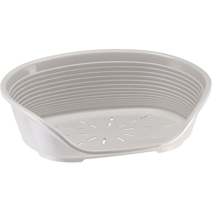 SIESTA DELUXE Basket Size 4 - 61.5*45*21.5 cm - Light Grey - FERPLAST