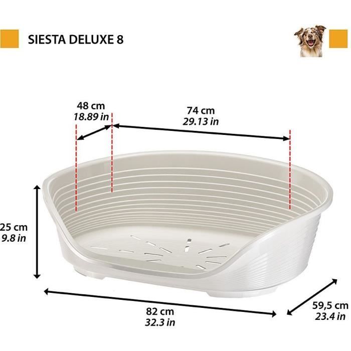 SIESTA DELUXE Basket-Basket Size 8 - 82*59.5*25 cm - Green - FERPLAST