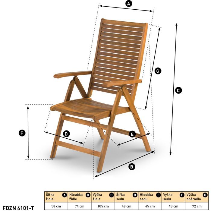 Adjustable chair - Fieldmann - FDZN 4101-T