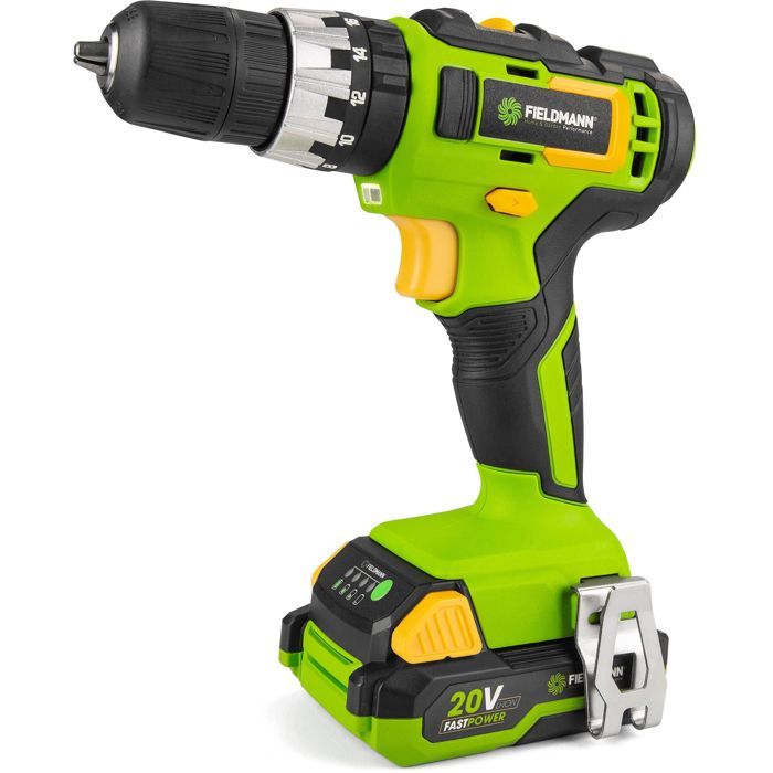 Cordless impact drill - FIELDMANN - 20V - 2Ah battery - 35 Nm - Quick charger and case included