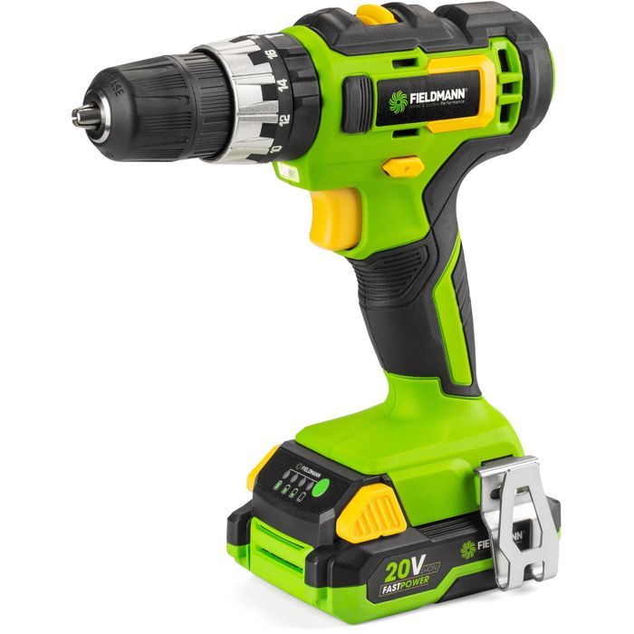 Cordless impact drill - FIELDMANN - 20V - 2Ah battery - 35 Nm - Quick charger and case included