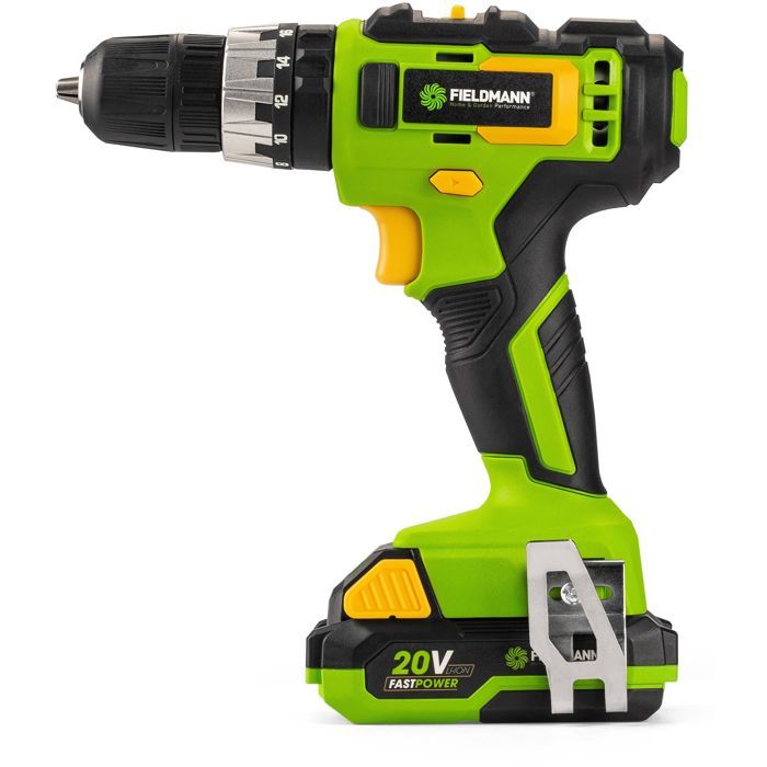 Cordless impact drill - FIELDMANN - 20V - 2Ah battery - 35 Nm - Quick charger and case included