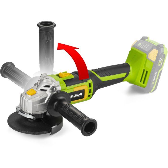 Cordless angle grinder - FIELDMANN - 20V - 115 mm - Battery and charger not included