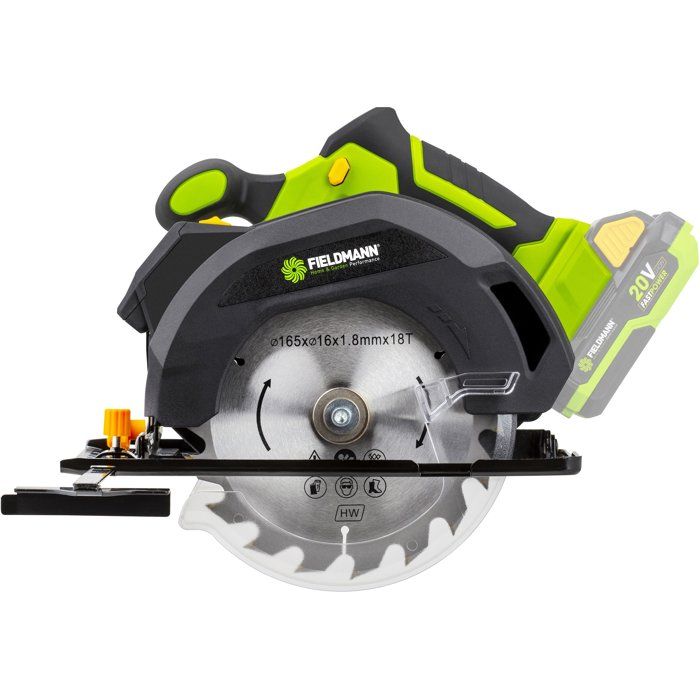 Cordless circular saw - FIELDMANN - 20V - 165 mm - Laser guide - Battery and charger not included