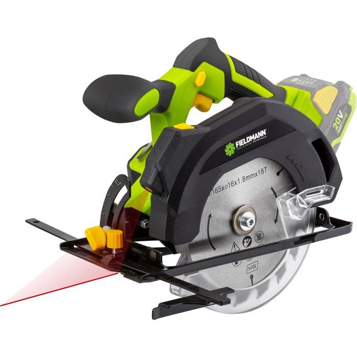 Cordless circular saw - FIELDMANN - 20V - 165 mm - Laser guide - Battery and charger not included