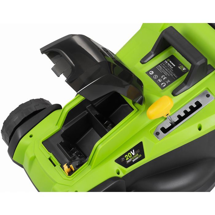 Cordless lawnmower - FIELDMANN - 20V - Cutting 37 cm - Max height 75 mm - Battery and charger not included
