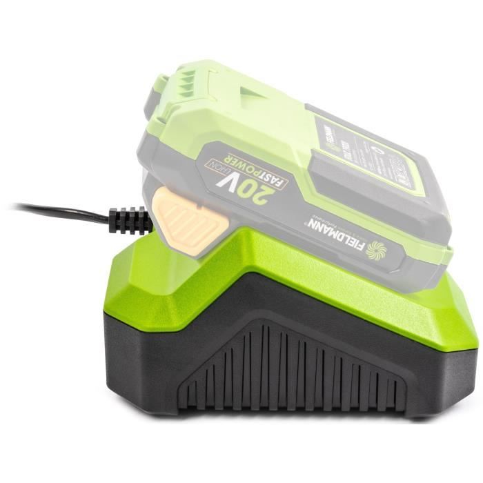 Fast charger - FIELDMANN - For 20V battery - Charges 2Ah in 30 min - Compatible with 2Ah, 4Ah, 8Ah