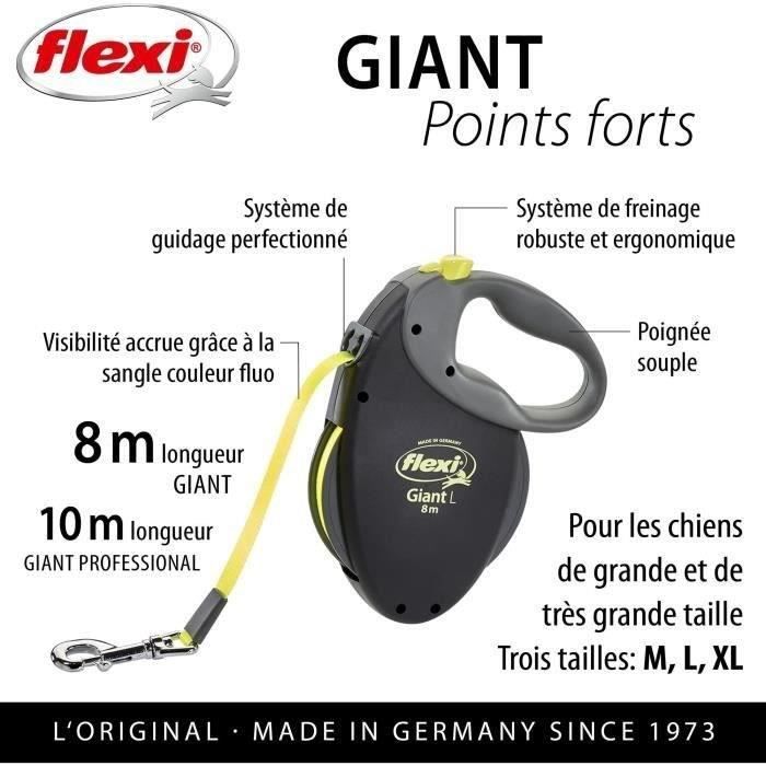 Leave Flexi Neon Giant L 8 meters