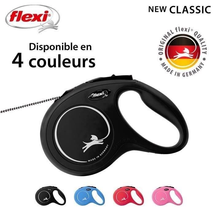 Flexi Newclassic Black, Size M, 8m, Max.20kg