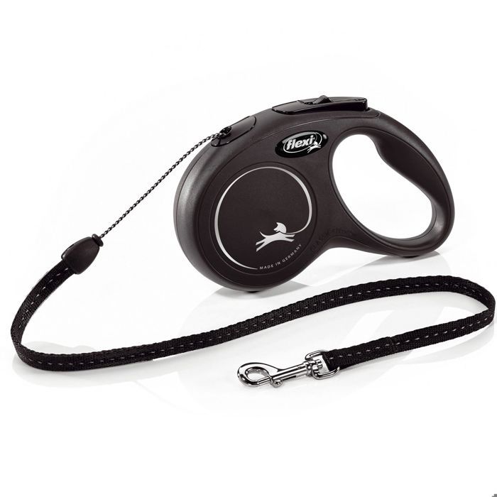 Flexi Newclassic Black, Size M, 8m, Max.20kg