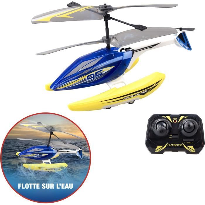 Remote Control Helicopter - FLYBOTIC - Helico Aqua Blaze - 19 -5 cm - yellow and black - from 8 years old