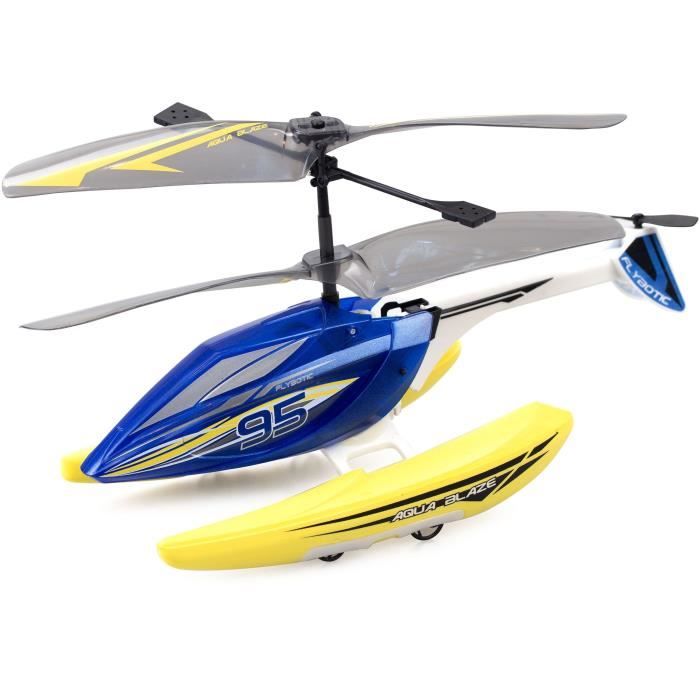 Remote Control Helicopter - FLYBOTIC - Helico Aqua Blaze - 19 -5 cm - yellow and black - from 8 years old