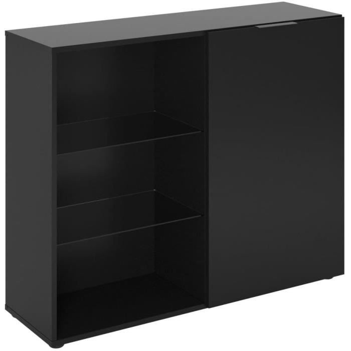 Small storage unit - Black decor - L99.1 x H81.3 x D31.5 cm - Made in Germany