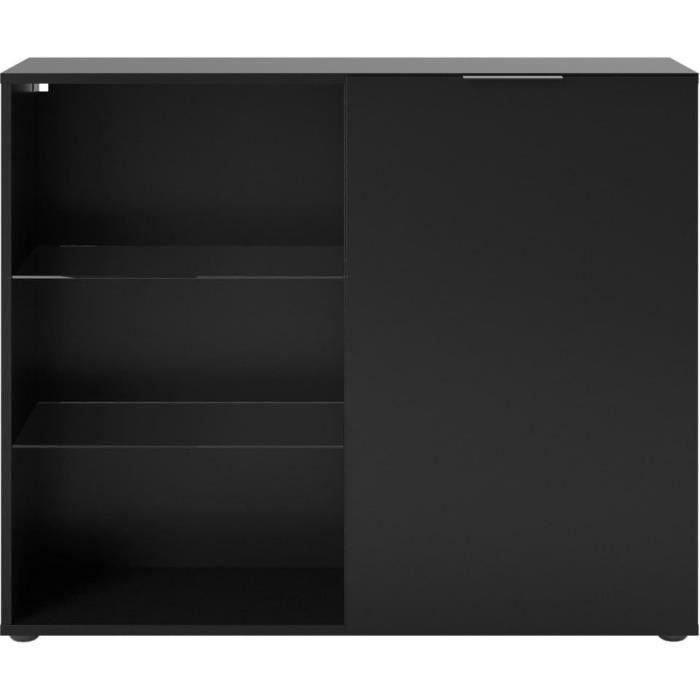 Small storage unit - Black decor - L99.1 x H81.3 x D31.5 cm - Made in Germany