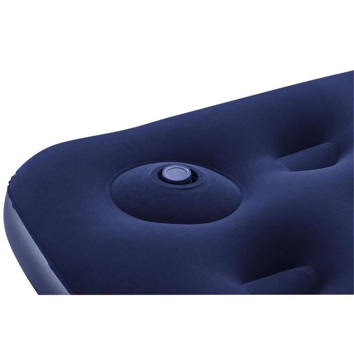 Inflatable camping mattress - BESTWAY - 1 place - 185x76x22 cm with integrated foot pump