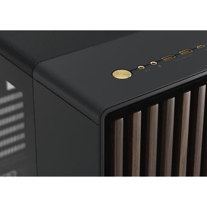 PC Case - FRACTAL DESIGN - North XL Charcoal Black TG Dark - FD-C-NOR1X-02 - E-ATX - Elegant wood and alloy design