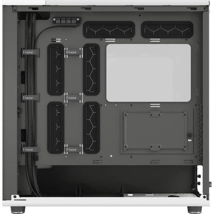 PC Case - FRACTAL DESIGN - North XL Chalk White TG Clear - FD-C-NOR1X-04 - E-ATX - Elegant wood and alloy design