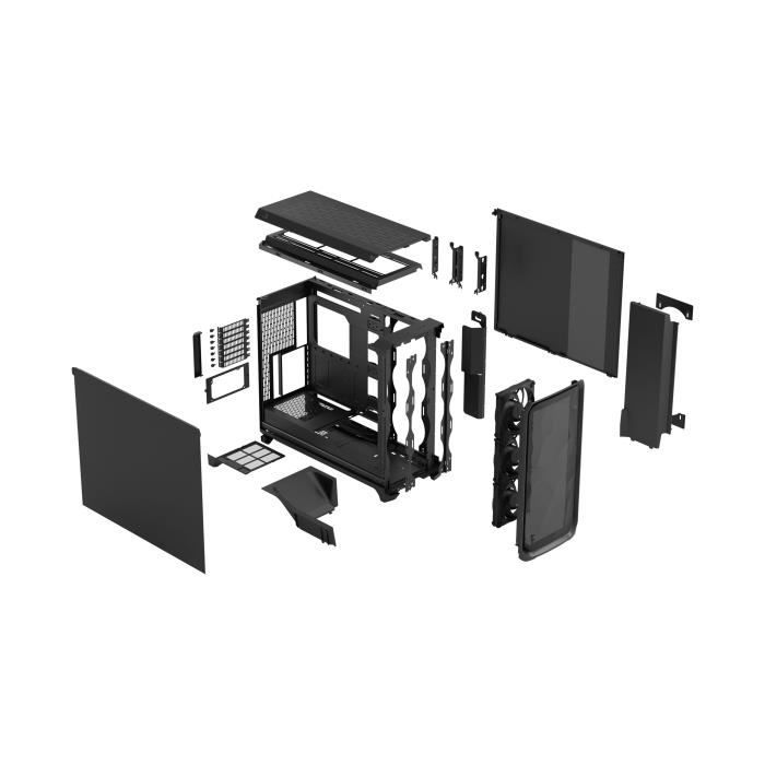 PC Case - FRACTAL DESIGN - Meshify 3 XL Solid - E-ATX (330 mm) / SSI-EEB / SSI-CEB - 3 fans - 20 Gbps USB Type C - Black