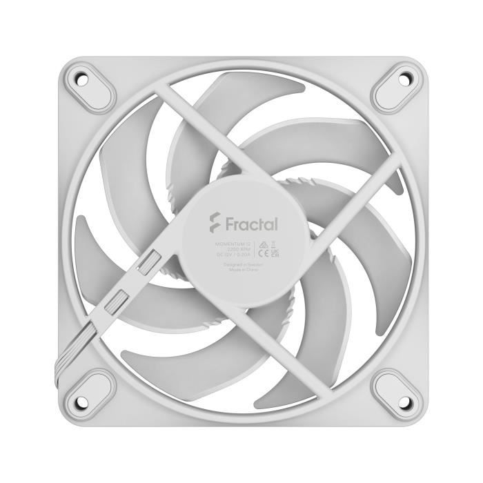 PC Fan - FRACTAL DESIGN - Momentum 12 - FDB - PWM Control - Noise-Reducing Swept Blades - White