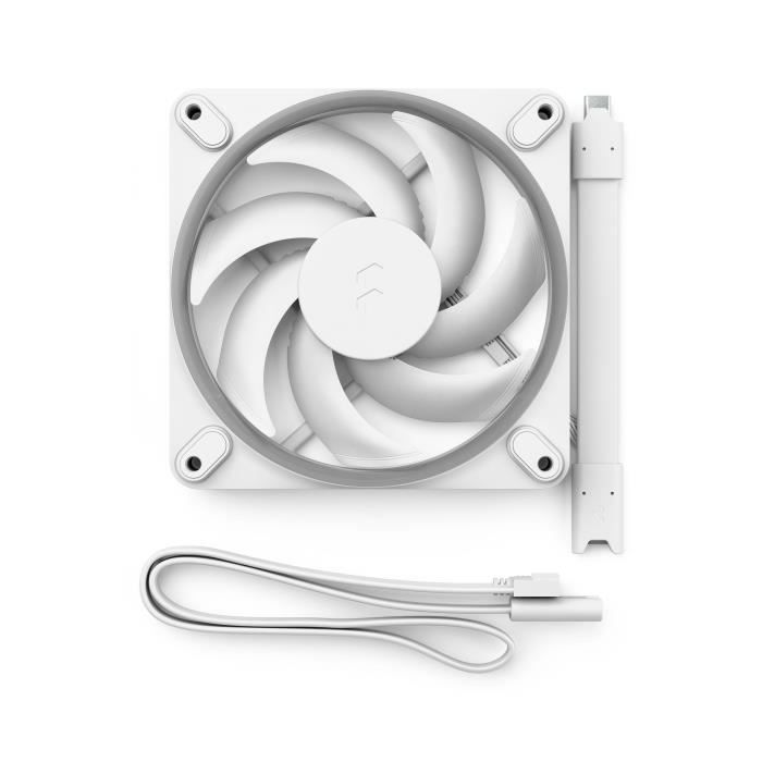 PC Fan - FRACTAL DESIGN - Momentum 12 RGB - FDB - ARGB Gen 2 Light Ring - PWM Control - White