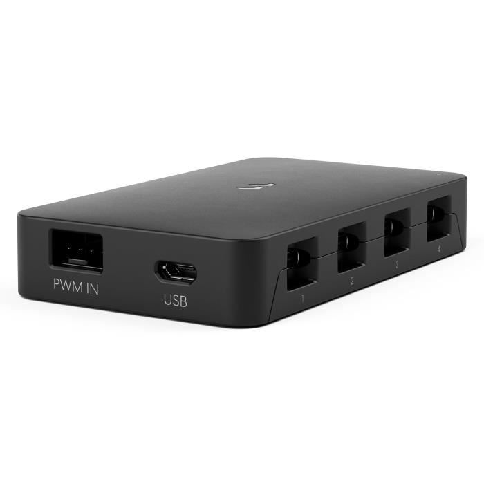 PC Case - FRACTAL DESIGN - Adjust Pro Hub - Micro-USB - Up to 16 ARGB Gen 2 Devices - PC with Internal USB 2.0 Header - Black