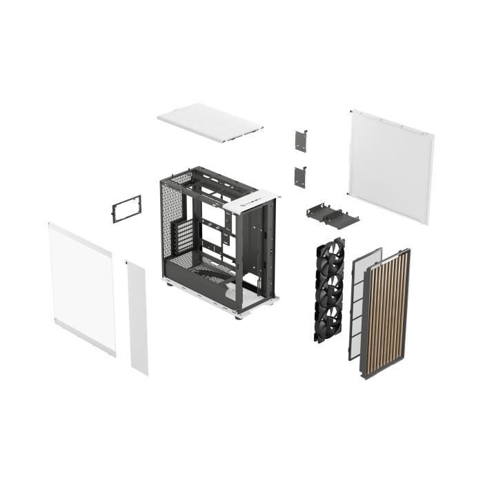 PC case - FRACTAL DESIGN - North XL RC Chalk White TG - White - ATX - USB 3.1 Gen 2 Type-C - 2xUSB 3.0