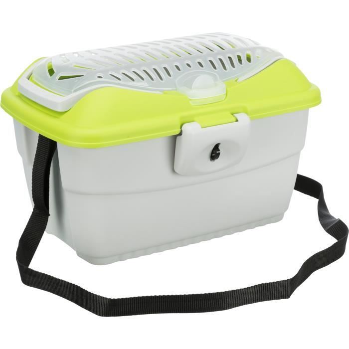 TRIXIE Mini-Capri transport box 40 × 22 × 30 cm light gray / blue for rodents