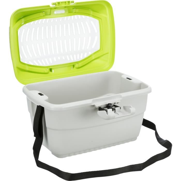 TRIXIE Mini-Capri transport box 40 × 22 × 30 cm light gray / blue for rodents