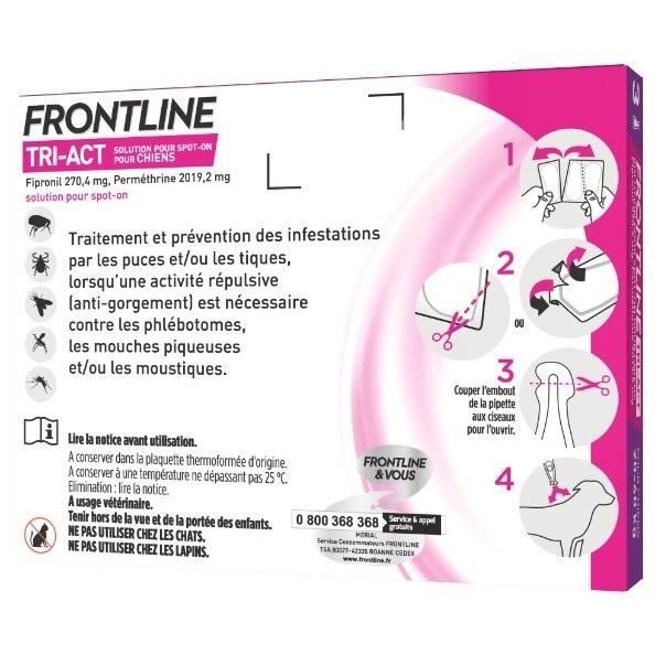 FRONTLINE 3 Tri-Act pipettes - For dogs from 20 to 40 kg