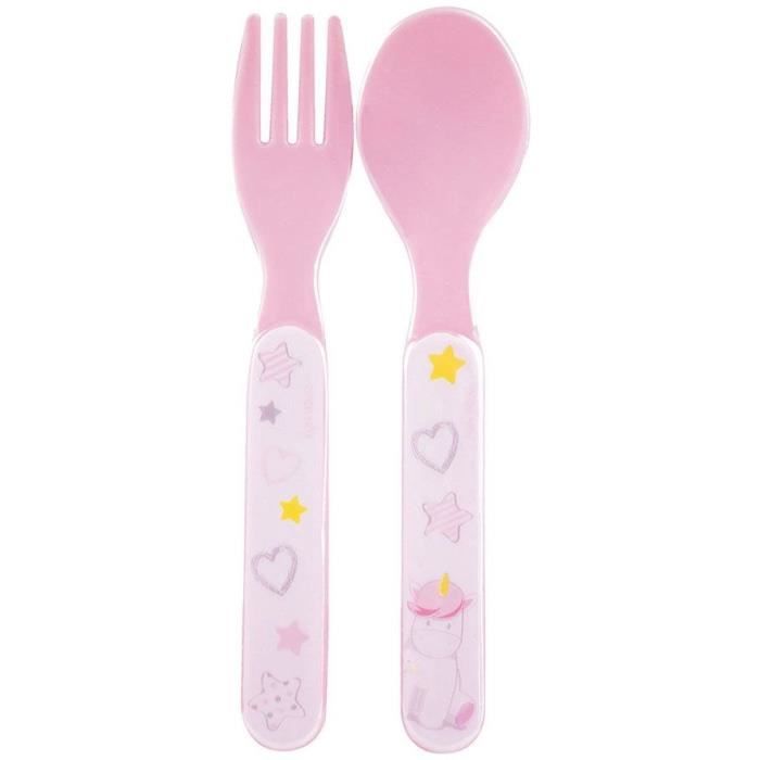 Unicorn Tableware Set for Children - FUN HOUSE - 006319 - 2 Plates, 2 Cutlery Sets and 1 Soft Plush Toy