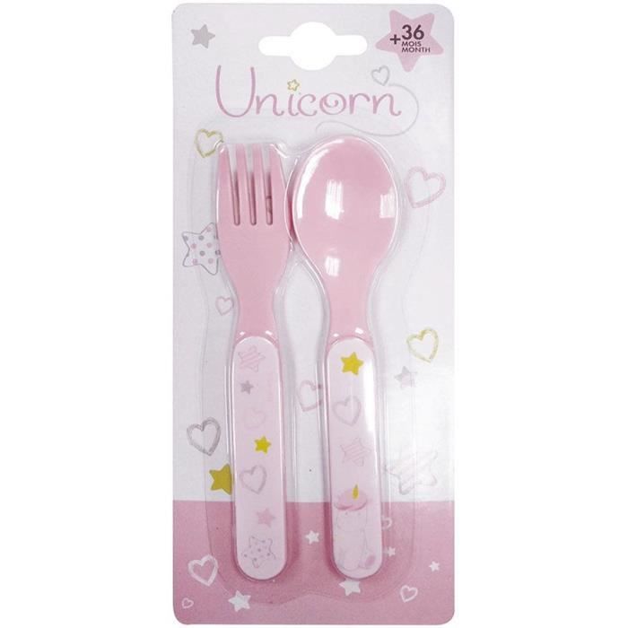 Unicorn Tableware Set for Children - FUN HOUSE - 006319 - 2 Plates, 2 Cutlery Sets and 1 Soft Plush Toy