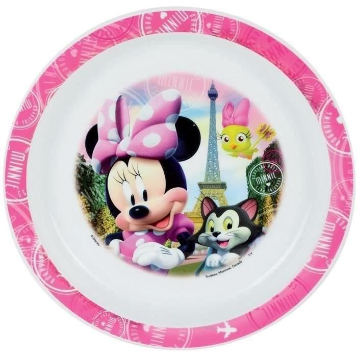 Disney Minnie Tableware Set - FUN HOUSE - 006377 - Glass, Soup Plate, Flat Plate, Water Bottle, Snack Box and Cutlery