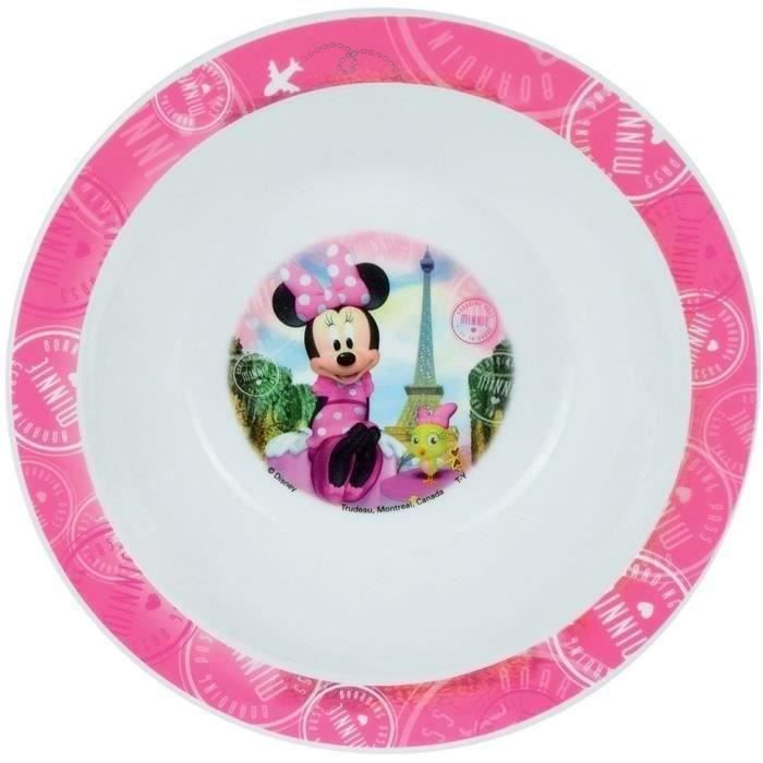 Disney Minnie Tableware Set - FUN HOUSE - 006377 - Glass, Soup Plate, Flat Plate, Water Bottle, Snack Box and Cutlery