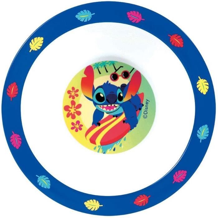 Tableware set - FUN HOUSE - LILO AND STITCH Glass, plate Ø22 cm and Ø16 cm, cutlery, water bottle and snack box