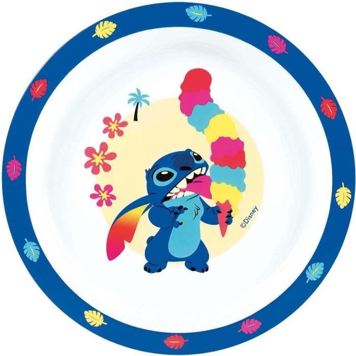 Tableware set - FUN HOUSE - LILO AND STITCH Glass, plate Ø22 cm and Ø16 cm, cutlery, water bottle and snack box