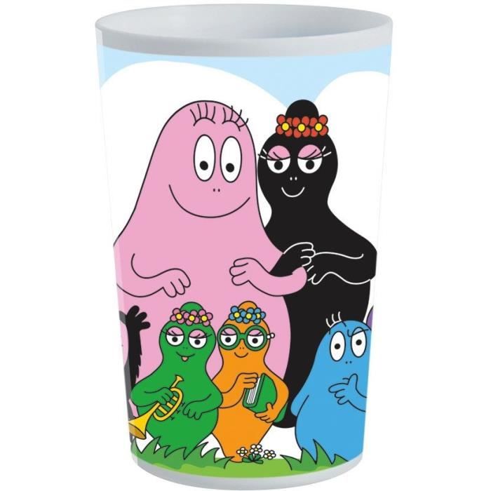 Tableware set - FUN HOUSE - BARBAPAPA - Glass, plate Ø22 cm and Ø16 cm, cutlery, water bottle and snack box