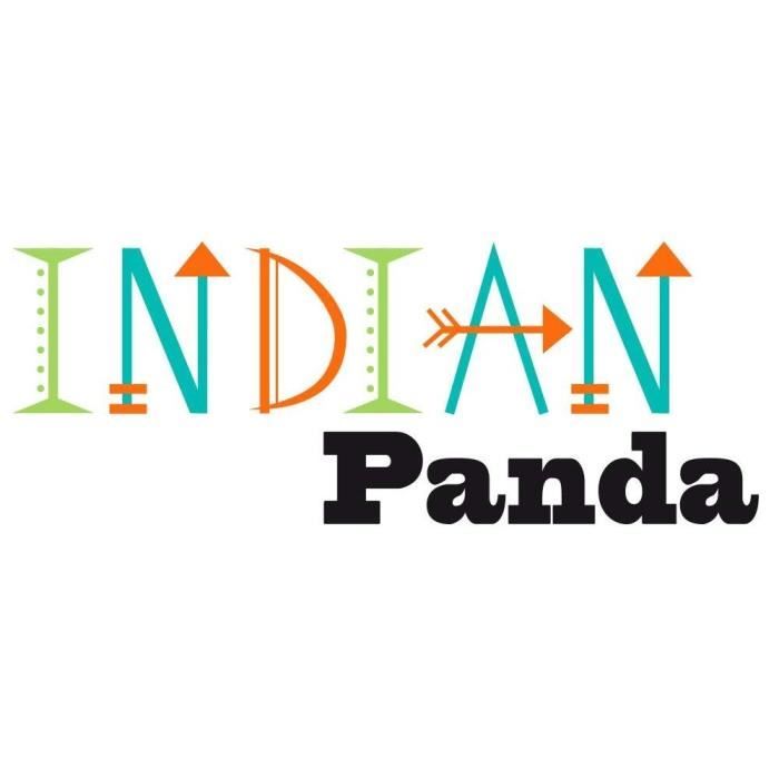 FUN HOUSE 713095 INDIAN PANDA Garden furniture with a table, 2 folding chairs and a parasol for children