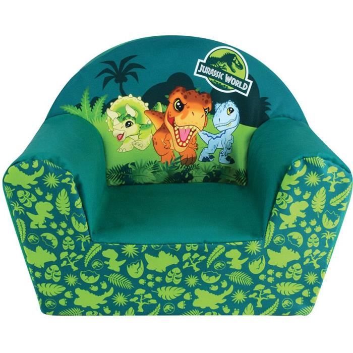 FUN HOUSE Jurassic World Dinosaur club chair - W.52 x D.33 x H.42 cm - For children Guaranteed French origin