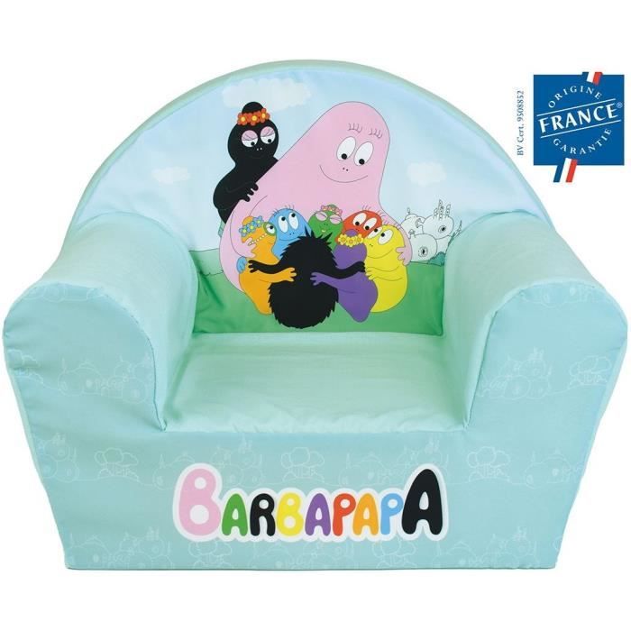 Children's club armchair - BARBAPAPA - FUN HOUSE - Made in France - 52 x 33 x 42 cm